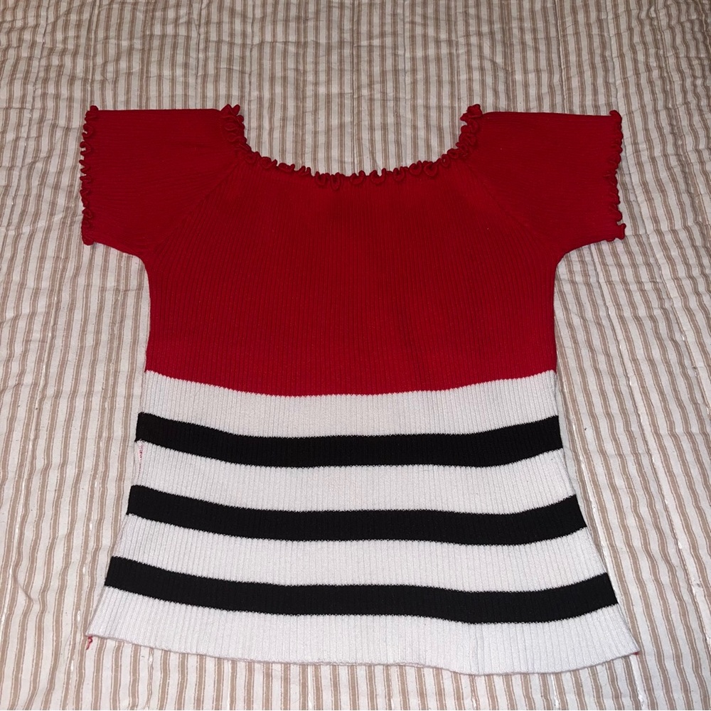 Cropped off the shoulder top
